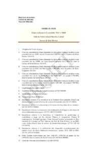 PROVINCE DE QUÉBEC COMTÉ DE MIRABEL VILLE DE MIRABEL ORDRE DU JOUR Séance ordinaire du 8 septembre 2014, à 20h00