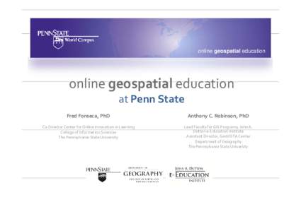 Microsoft PowerPoint - Online_Geospatial_Education_Overview_2012 GEOINFO.pptx