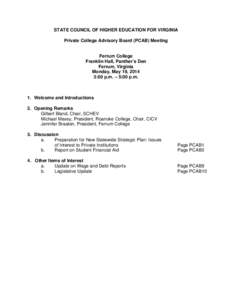 Student financial aid in the United States / Roanoke College / Virginia / Education in Virginia / State Council of Higher Education for Virginia