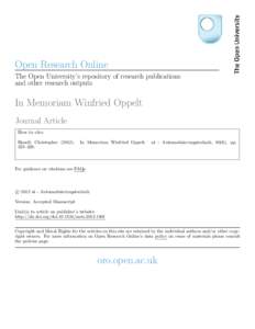 Open Research Online The Open University’s repository of research publications and other research outputs