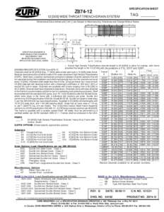 ®  SPECIFICATION SHEET Z874[removed]WIDE THROAT TRENCH DRAIN SYSTEM