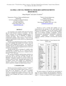 Actinides / Nuclear fuels / Chemical elements / Nuclear technology / Thorium / Monazite / Rare earth element / Nuclear fuel cycle / Mischmetal / Chemistry / Matter / Nuclear physics