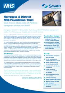 Harrogate & District NHS Foundation Trust Saves time and reduces costs with Workforce Management solutions from SMART. Harrogate and District NHS Foundation Trust rolls out SMART Workforce Management solution from Kronos