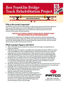 Ben Franklin Bridge Track Rehabilitation Project PA BEN FRANKLIN BRIDGE