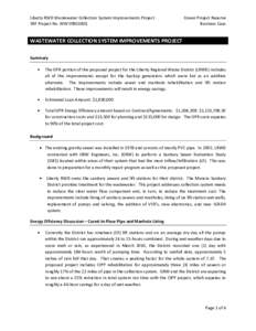 Liberty RWD Wastewater Collection System Improvements Project SRF Project No. WW[removed]Green Project Reserve Business Case