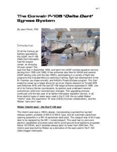 The Convair F-106 ‘Delta Dart’ Egress System