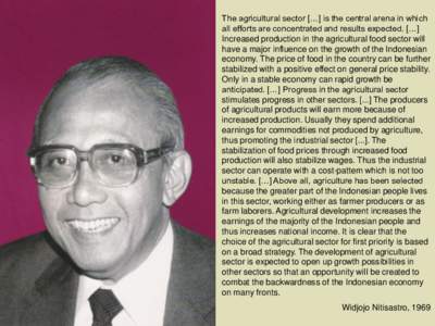 Industrialisation / Rice / Economics / Dual-sector model / Fei–Ranis model of economic growth / Economic growth / Economy of Indonesia / Agriculture