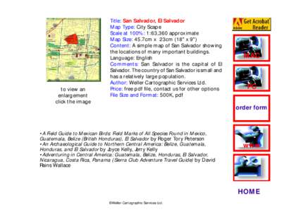 to view an enlargement click the image Title: San Salvado r, El Salvador Map Type: City Scape