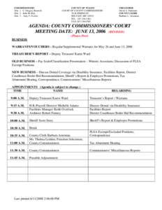 COMMISSIONERS Dist. 1 - C. Gregory Boetsch Dist. 2 - John M. Hyk Dist[removed]Amy F. Fowler  COUNTY OF WALDO