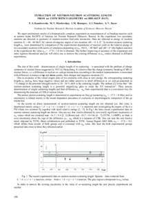 EXTRACTION OF NEUTRON-NEUTRON SCATTERING LENGTH FROM nn COINCIDENCE-GEOMETRY nd BREAKUP DATA E. S. Konobeevski, M. V. Mordovskoy, I. M. Sharapov, S. I. Potashev, S. V. Zuyev Institute for Nuclear Research, Russian Academ