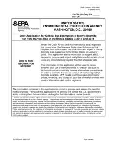 OMB Control # [removed]Expires[removed]For EPA Use Only ID # _______ SECTOR ___________________