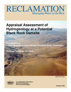 Appraisal Assessment of Hydrogeolgoy at a Potentional Black Rock Damsite