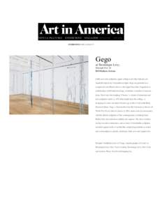 Exhibitions - Gego - Art in America