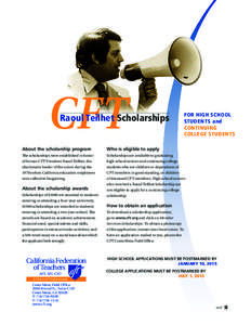 CFT  Raoul Teilhet Scholarships 