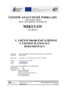 ÚZEMNĚ ANALYTICKÉ PODKLADY SPRÁVNÍHO ÚZEMÍ OBCE S ROZŠÍŘENOU PŮSOBNOSTÍ MIKULOV okr. Břeclav