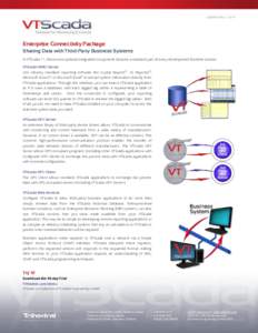 Updated May 1, 2014  Enterprise Connectivity Package Sharing Data with Third-Party Business Systems In VTScada 11, these once-optional integrated components became a standard part of every Development Runtime License. VT