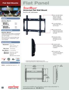 Flat Wall Mounts  Flat Panel Universal Flat Wall Mount For 23