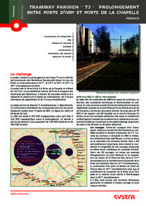 Maître d’œuvre  Tramway tramway parisien - t3 - prolongement entre porte d’ivry et porte de la chapelle