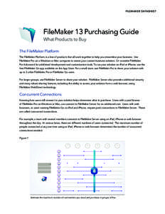 Apple Inc. / FileMaker Inc. / Lasso / Software / Computing / FileMaker