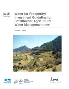 IWMI Guidelines Water for Prosperity: Investment Guideline for Smallholder Agricultural