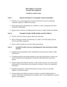 Child protection / Child abuse / Sociology / Community development / Communities That Care / Maternal and Child Health Bureau / Child Abuse Prevention and Treatment Act / Family law / Needs assessment