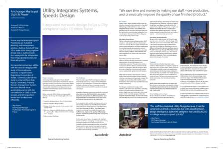 Anchorage Municipal Light & Power Customer Success Story Autodesk® Utility Design AutoCAD® Map 3D