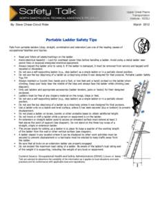 Safety Talk - Portable Ladder Safety Tips