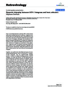 Retrovirology  BioMed Central Open Access