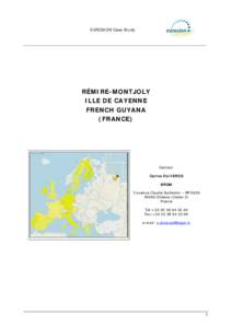 EUROSION Case Study  RÉMIRE-MONTJOLY ILLE DE CAYENNE FRENCH GUYANA (FRANCE)