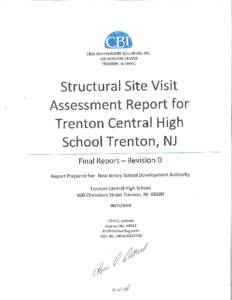 Structural Site Visit Assessment Report for Trenton Central High School Trenton, NJ