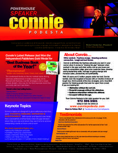 Connie Podesta Close the Gap Brochure