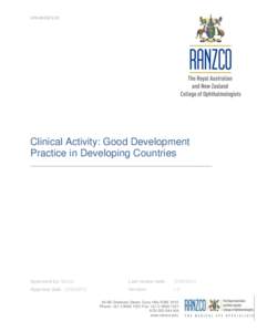 UIR[removed]V1  Clinical Activity: Good Development Practice in Developing Countries _______________________________________________________________________________