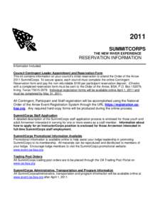 Microsoft Word - 2011_SummitCorps_Reservation_Information_(7).doc