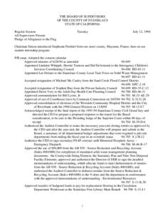 July 12, [removed]Board of Supervisors Minutes