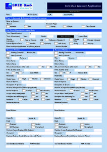 Individual Account Application Bank Use Only Date Branch Code