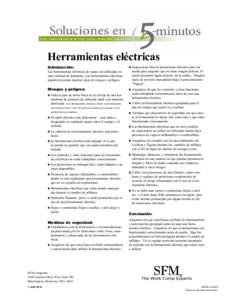 Herramientas eléctricas Introducción: n  Inspeccione bien la herramienta eléctrica antes de