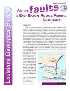 Louisiana / Baton Rouge /  Louisiana / East Baton Rouge Parish /  Louisiana / Fault / Michoud fault / West Baton Rouge Parish /  Louisiana / Baton Rouge metropolitan area / Geology / Geography of the United States