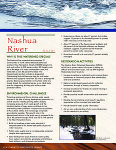 2004 Targeted Watersheds Grants program: Nashua River - Massachuetts, and New Hampshire