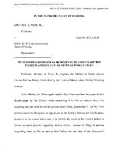 Filing # [removed]Electronically Filed[removed]:07:47 PM RECEIVED, [removed]:08:51, John A. Tomasino, Clerk, Supreme Court IN THE SUPREME COURT OF FLORIDA  MICHAEL A. PIZZI, JR.,