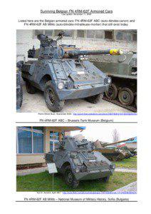 Surviving Belgian FN 4RM-62F Armored Cars Last update: November 11, 2009