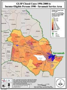 GLSP Closed Cases[removed]to Income-Eligible Persons[removed]Savannah Service Area McDuffie Number of Closed Cases by Zip Code