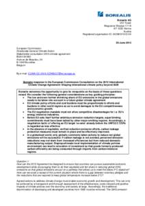 Microsoft Word[removed]Borealis response to DG CLIMA consultation_2015 Global Climate Agreement.docx