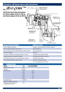 Sternpowr 100 Series Heavy Duty Sterndrives  100 Series Heavy Duty Sterndrives for Petrol engines 80 hp to 450 hp and Diesel engines 80 hp to 280 hp