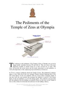Temple of Zeus /  Olympia / Oenomaus / Atreus / Thyestes / Agamemnon / Mycenae / Clytemnestra / Aegisthus / Lapith / Greek mythology / Ancient Greece / Pelops