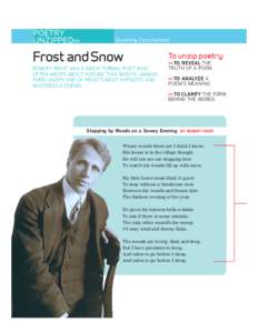 Robert Frost / Miles to Go Before I Sleep / Arts / New Hampshire / Sleep / Miles to Go / Frost / Woods / Literature / Poetry / Stopping by Woods on a Snowy Evening