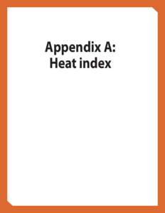 Appendix A: Heat index Appendix A  Heat Index
