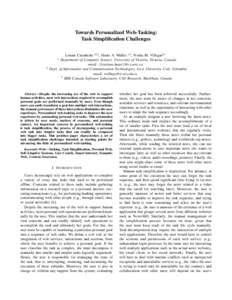 Human–computer interaction / Technical communication / Usability / Task analysis / Adaptation / Context awareness / Task switching / Process / Ada / Computing / Software engineering / Computer programming