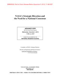 Microsoft Word - Advance Copy Prepub NASAs Strategic Directions[removed]doc