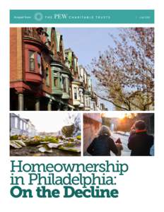 A report from  Homeownership in Philadelphia: On the Decline