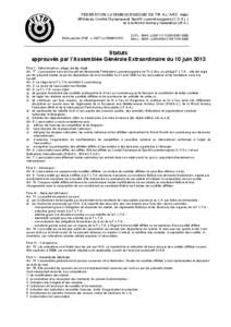 FEDERATION LUXEMBOURGEOISE DE TIR A L’ARC Asbl Affiliée au Comité Olympique et Sportif Luxembourgeois (C.O.S.L.) et à la World Archery Federation (W.A.)